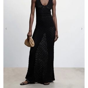 Open work lace dress with matching under dress